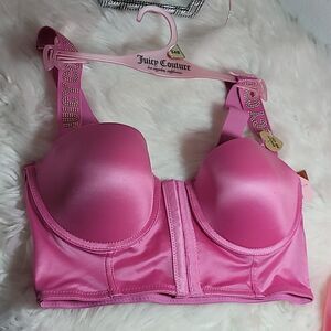1755 JUICY COUTURE Sexy Satin Pink Corset Show me off Size 34 B  NWT